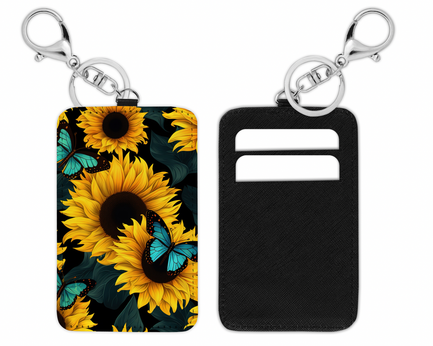 Sunflower butterfly card holder