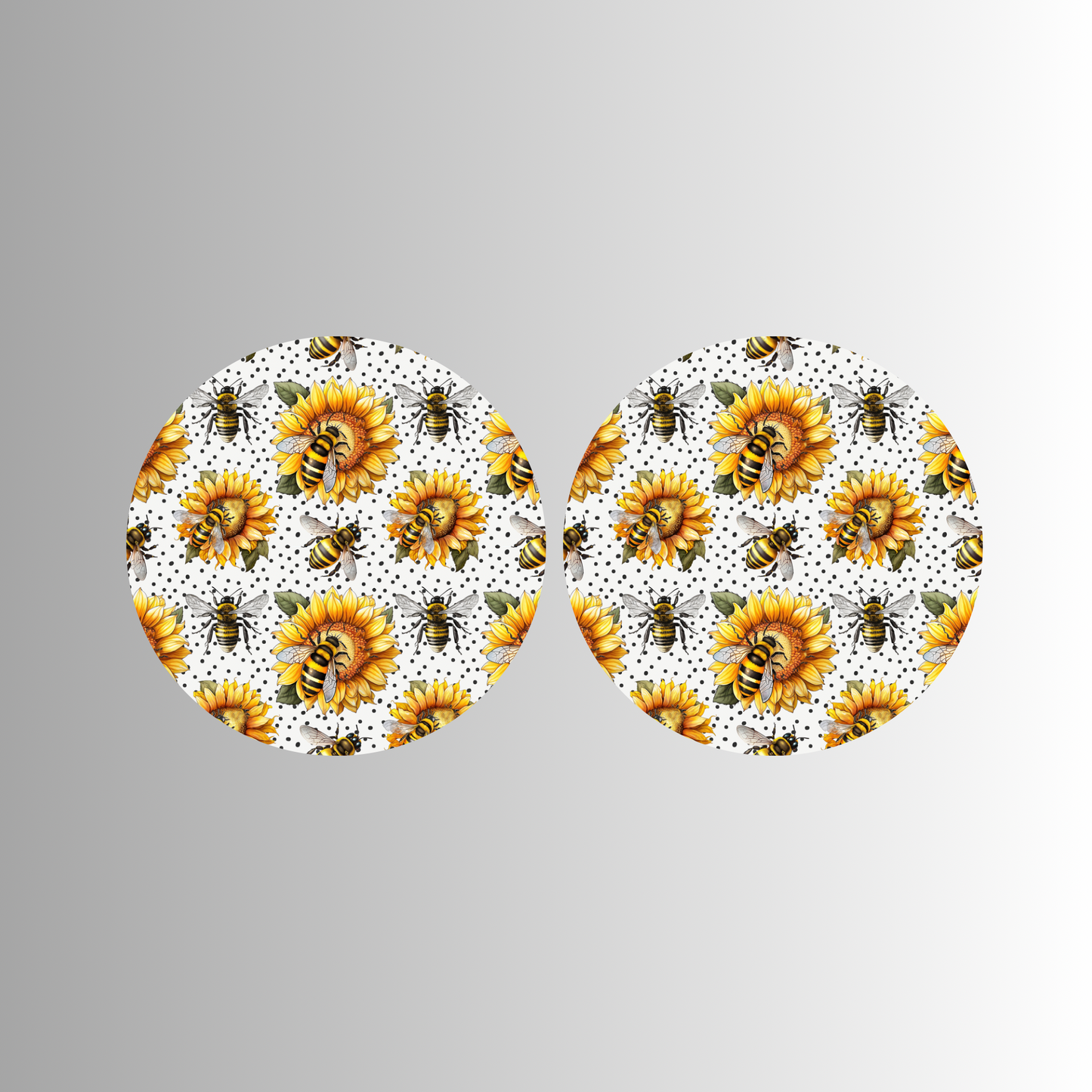 Honey bee car coaster set