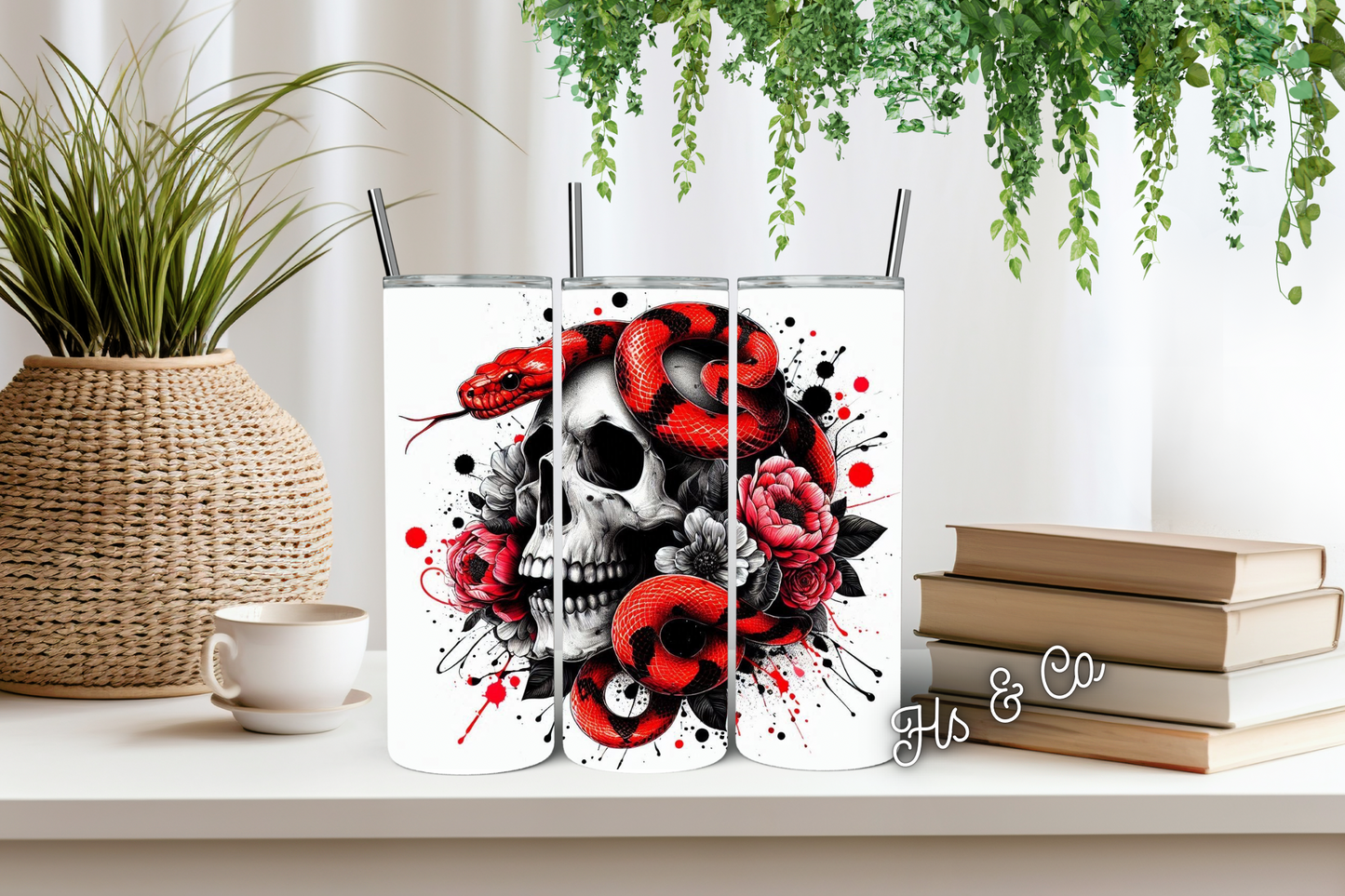 Red skull tumbler