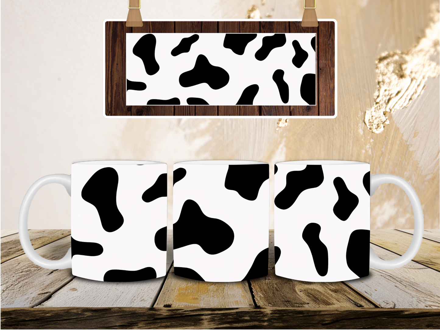 Cow print mug