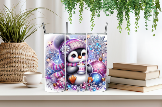 Snowflake penguin tumbler