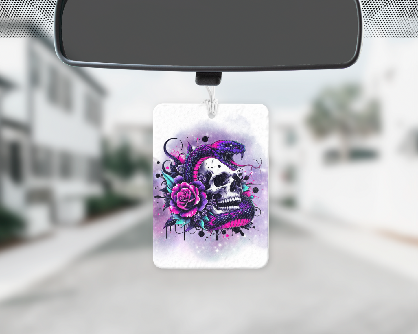 Purple skull car freshie