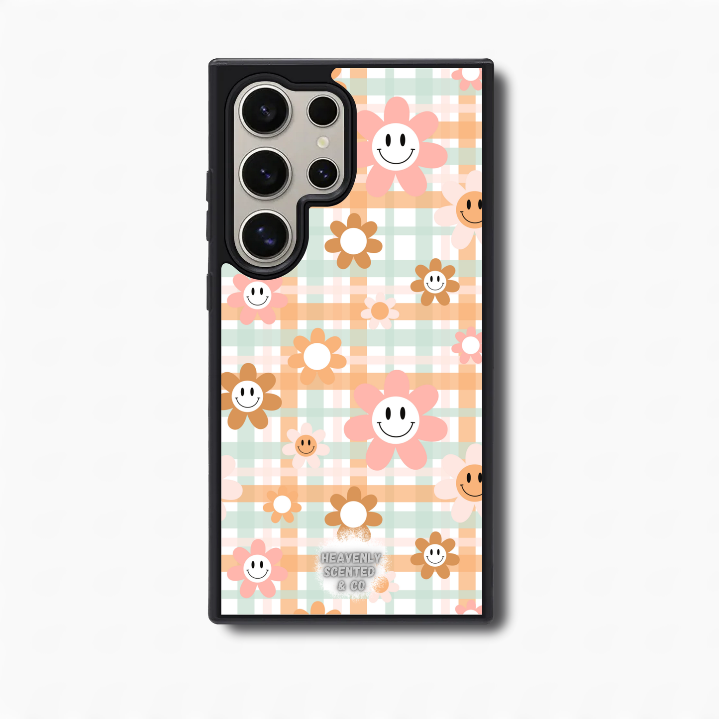 Checkered smile Samsung case