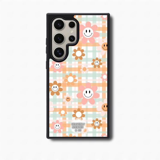 Checkered smile Samsung case