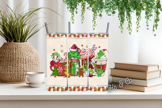 Grinch drink tumbler