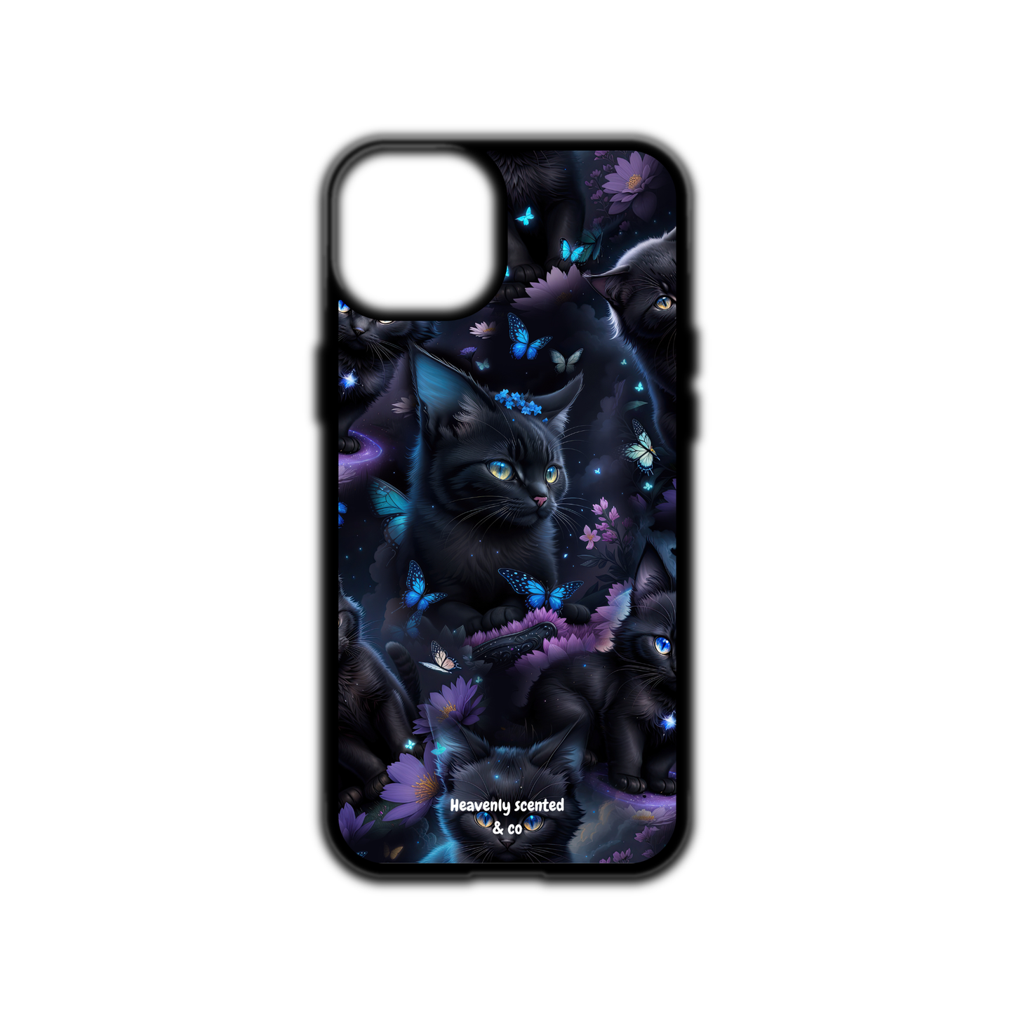 Black cat iPhone case
