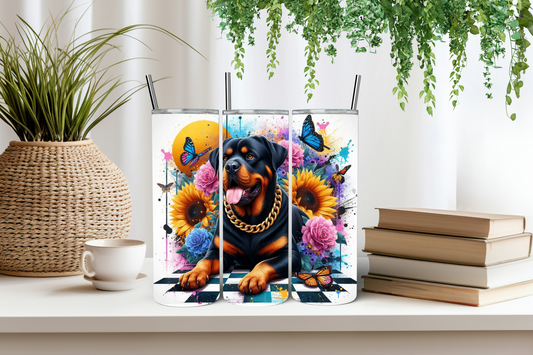 Floral rotty tumbler