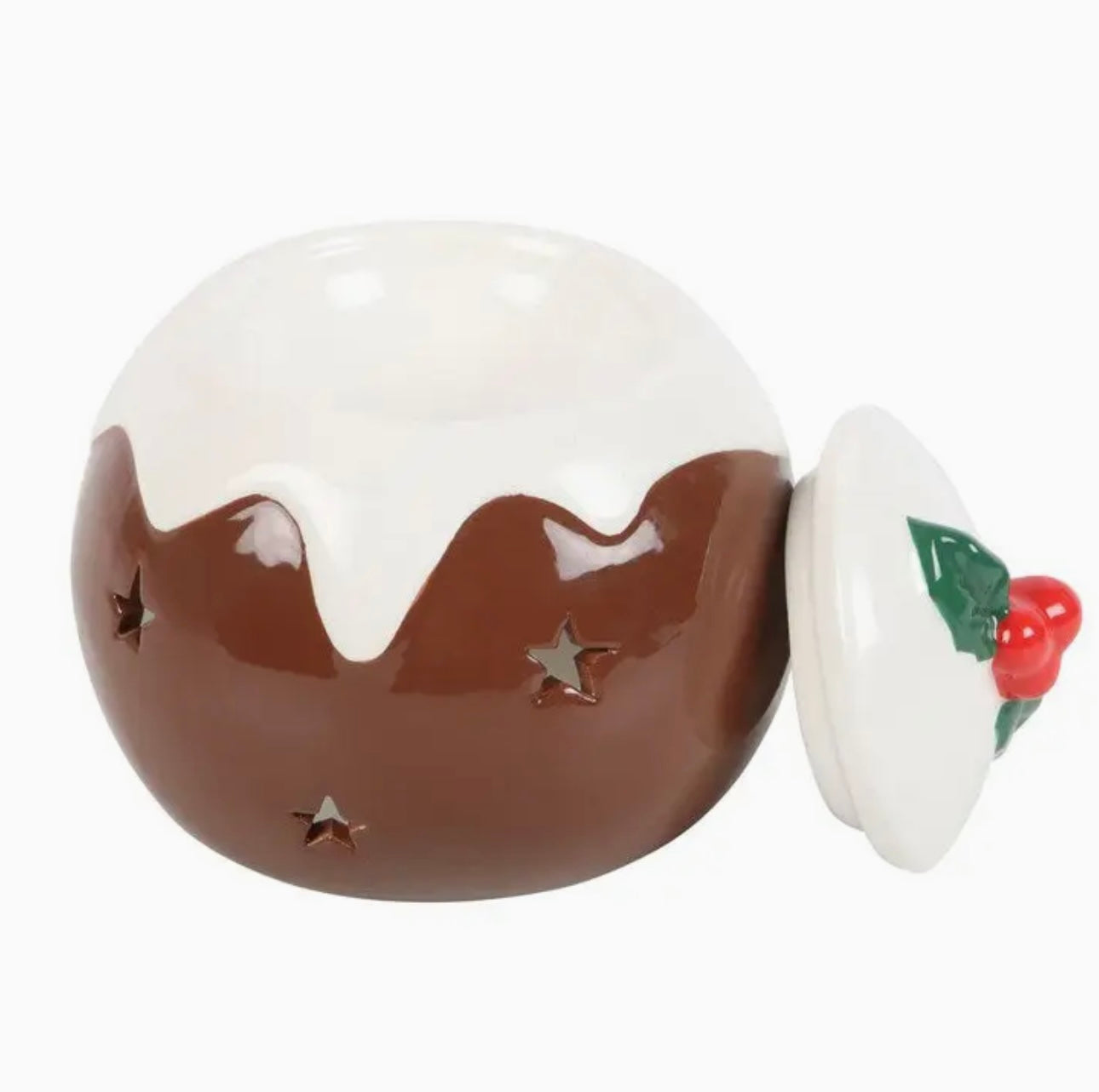 Christmas pudding tealight wax melt burner