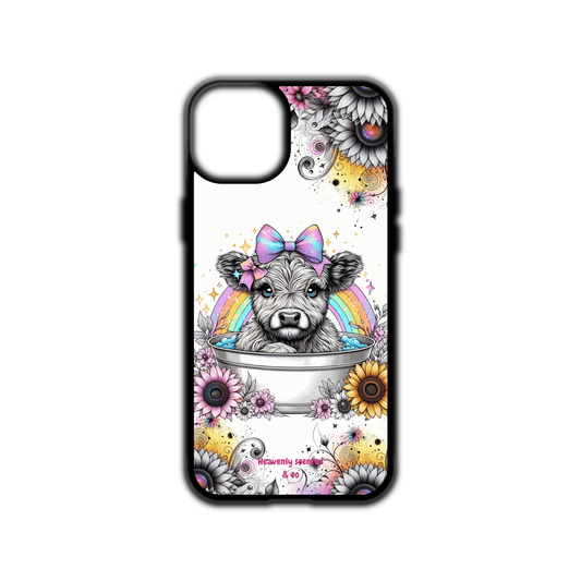 Rainbow highland iPhone case