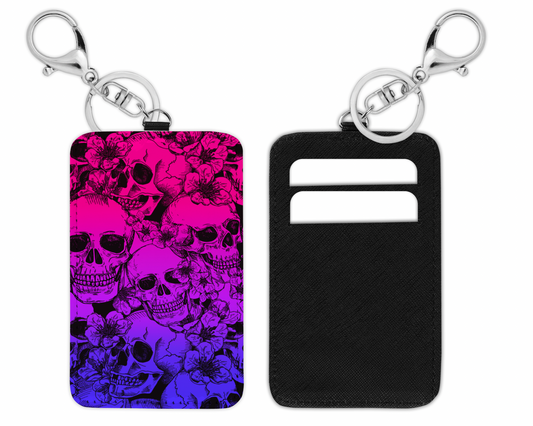 Pink/purple skull card holder