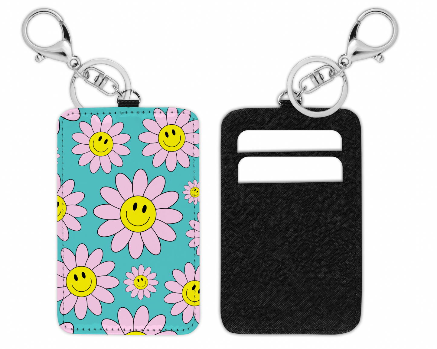 Pink smily card holder