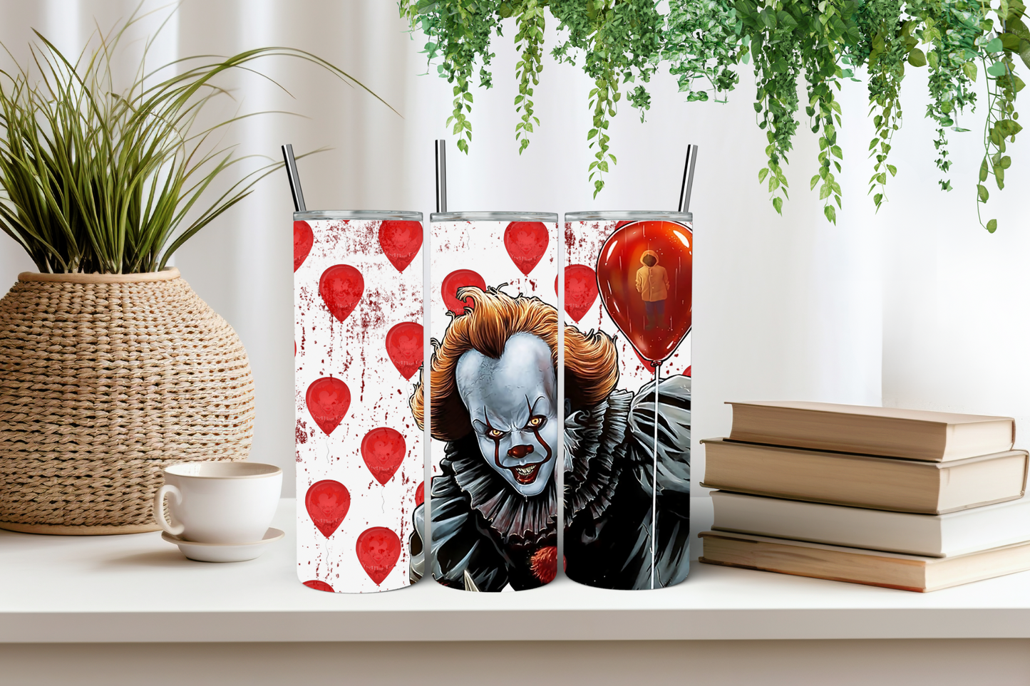 Creepy clown tumbler