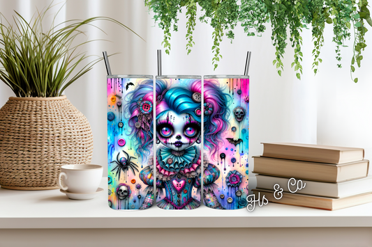 Scary gothic vivid gal tumbler