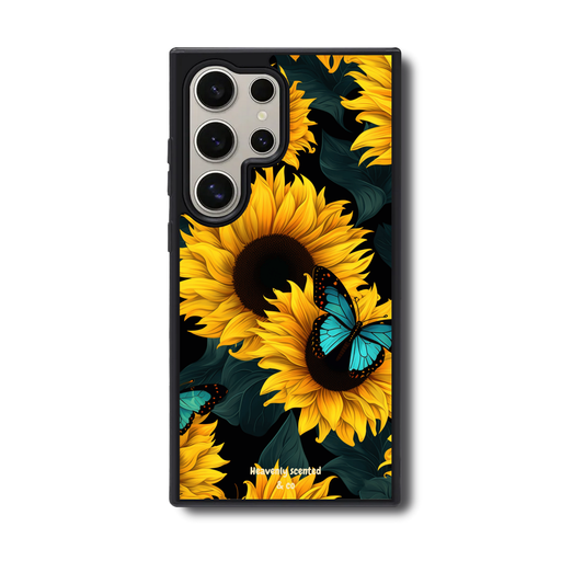 Butterfly and sunflower Samsung case