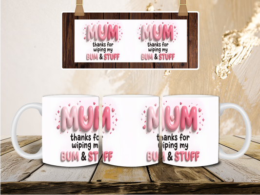 Mum bum wipe mug
