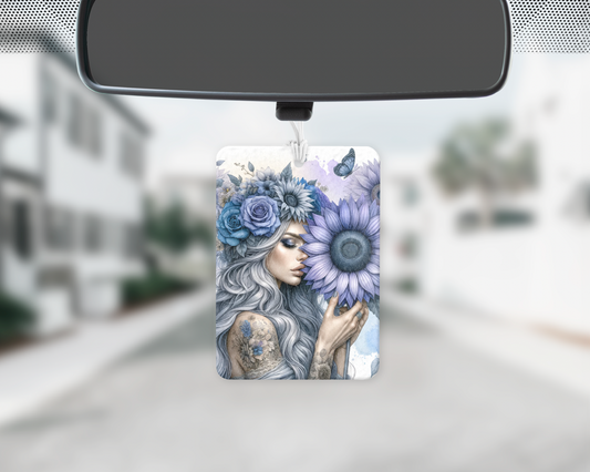 Pastel floral girl car freshie