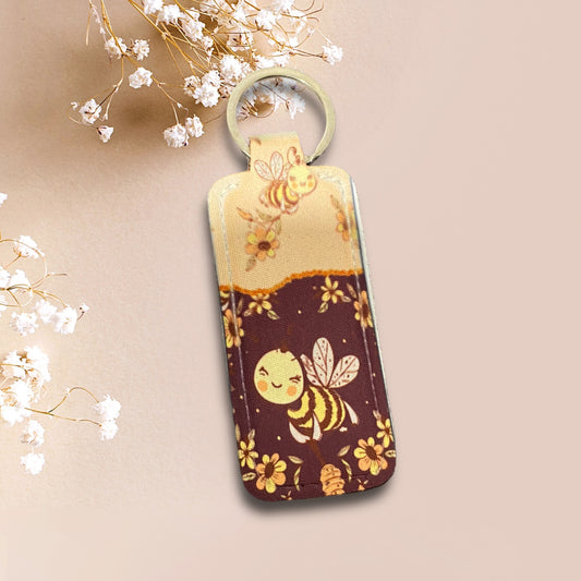 Honey bee lip balm holder