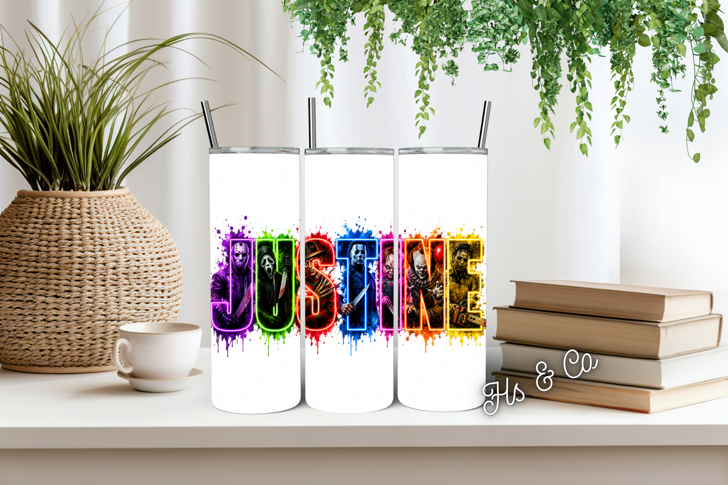 Horror name tumbler