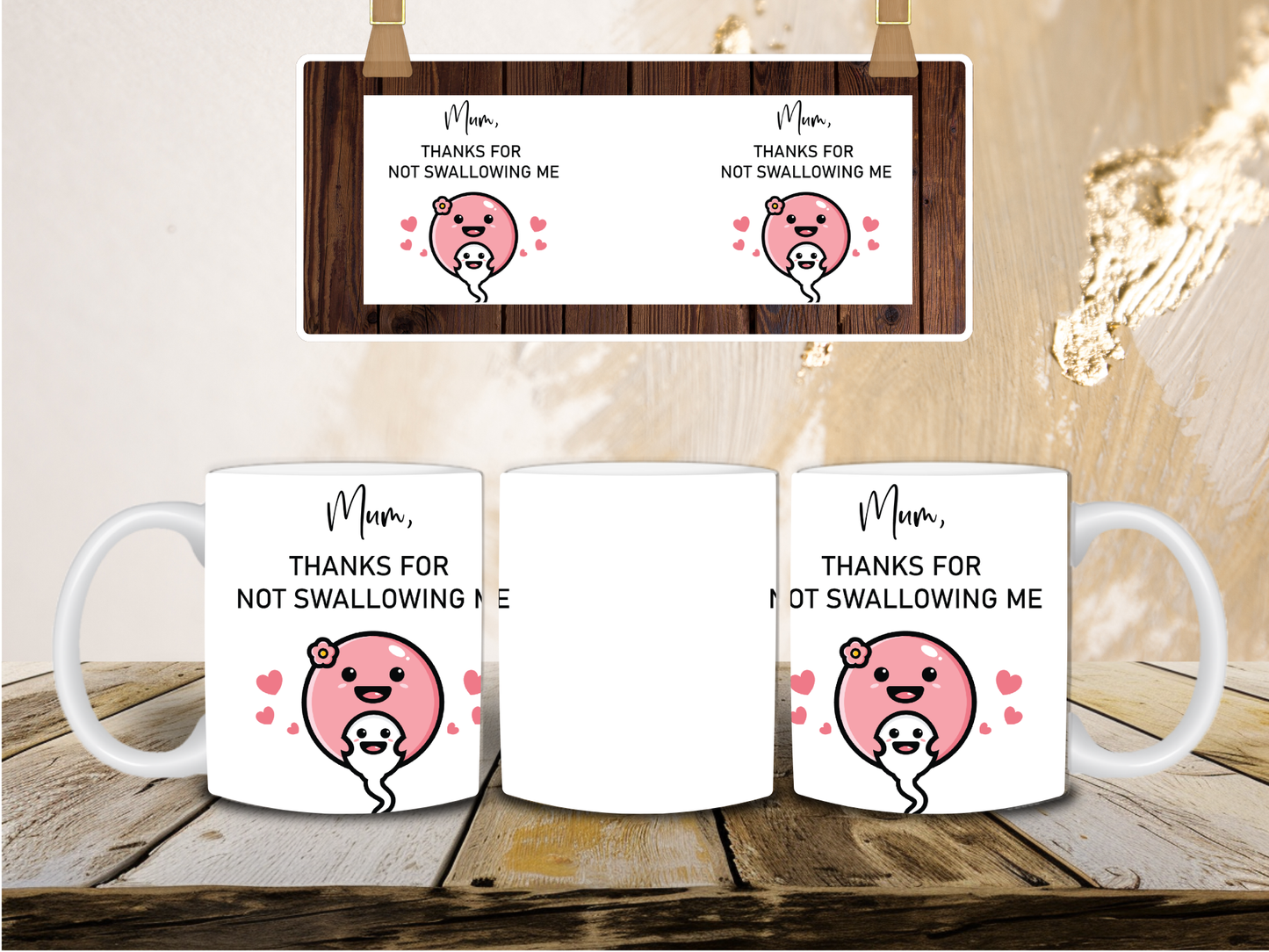 Mum not swallow mug