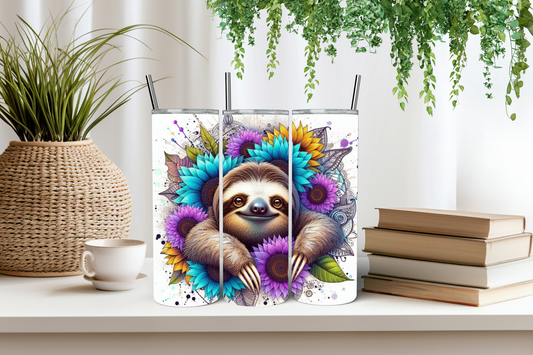 Cute sloth tumbler