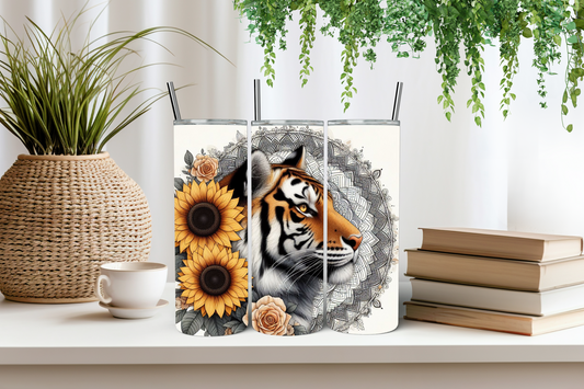 Tiger mandala tumbler