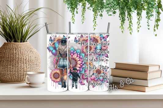 Mothers hold their son tumbler