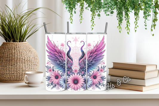 Pastel goddess wings tumbler