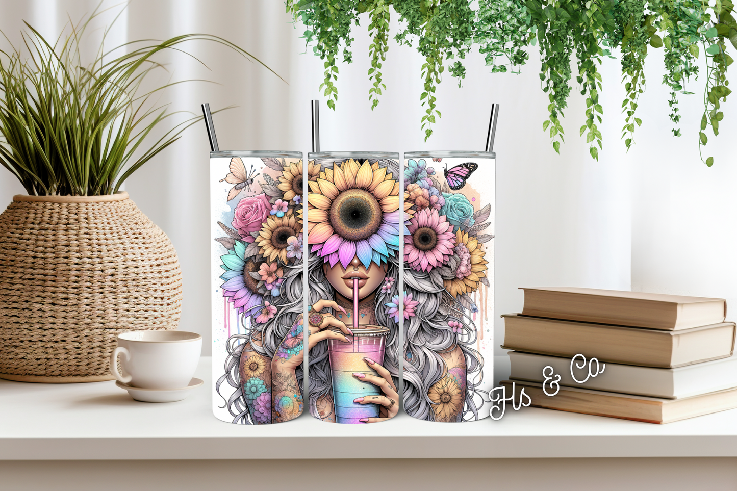 Pastel sunflower babe tumbler