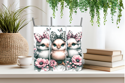 Bow baby birds tumbler