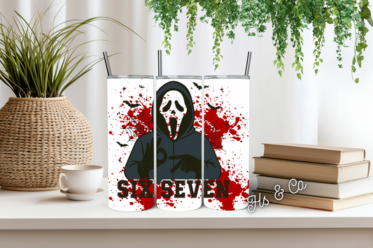 67 ghost face tumbler