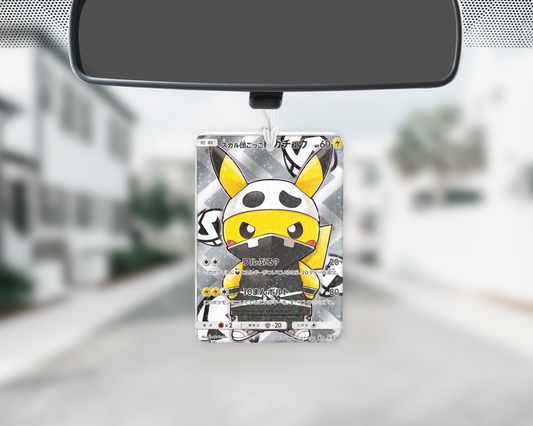 Black and white Poki car freshie