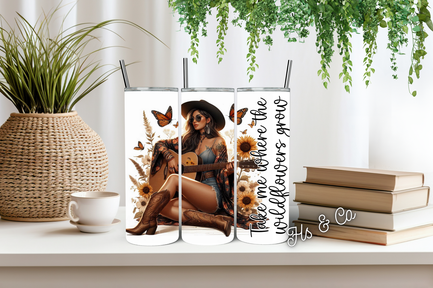 Wildflowers grow tumbler