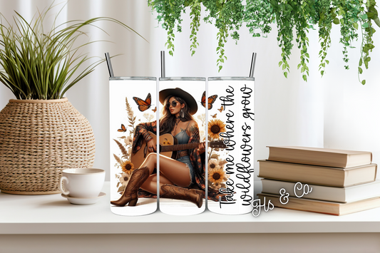 Wildflowers grow tumbler