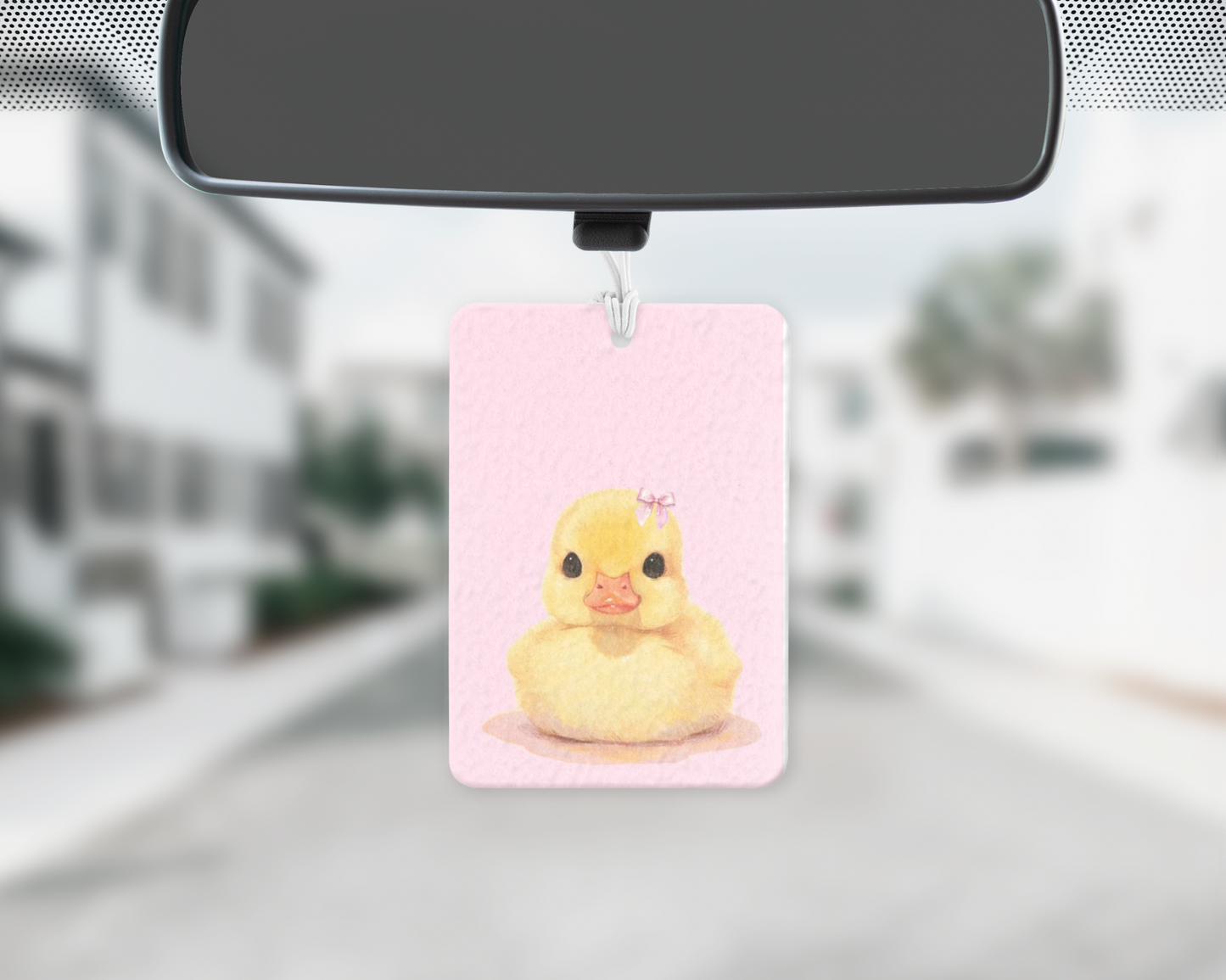 Pink baby duckie car freshie