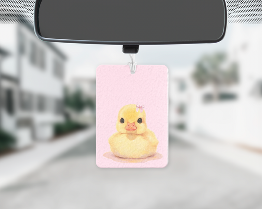 Pink baby duckie car freshie