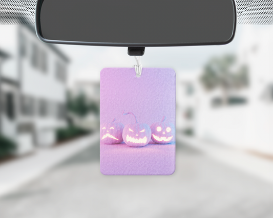 Pastel evil pumpkin car freshie