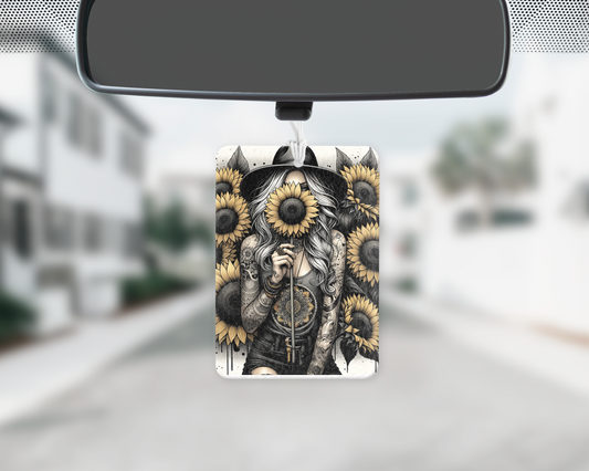 Sunflower gal car freshie