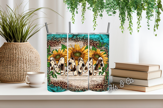 Mama sunflower tumbler