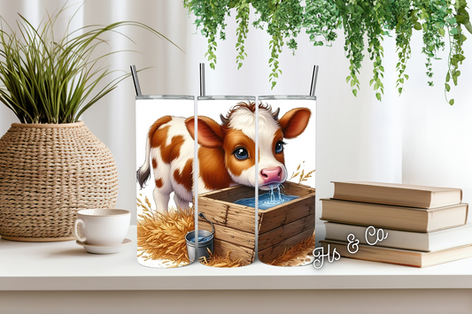 Baby brown cow tumbler