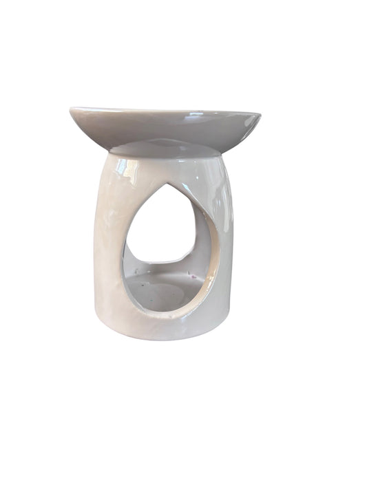 White tea light warmer