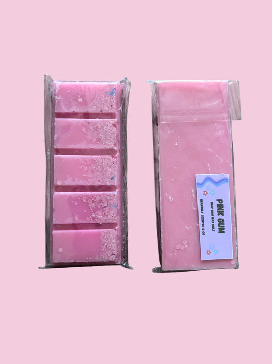 Pink gum snapbar wax melt