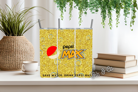 Gold Pepsi max tumbler