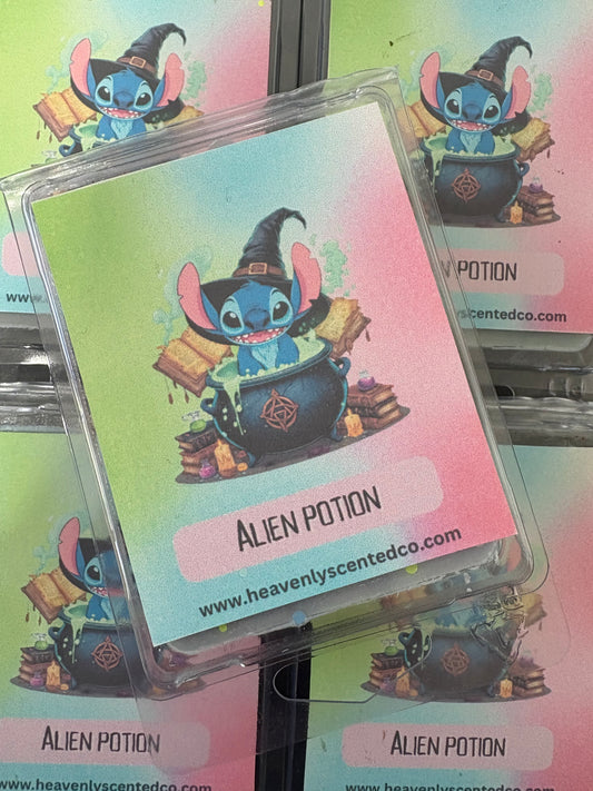 Alien potion clam shell wax melt