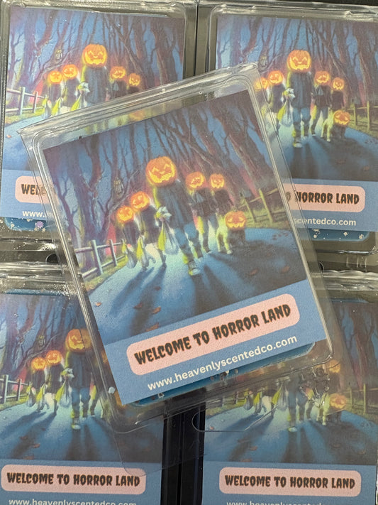 Welcome to horror land clam shell wax melt