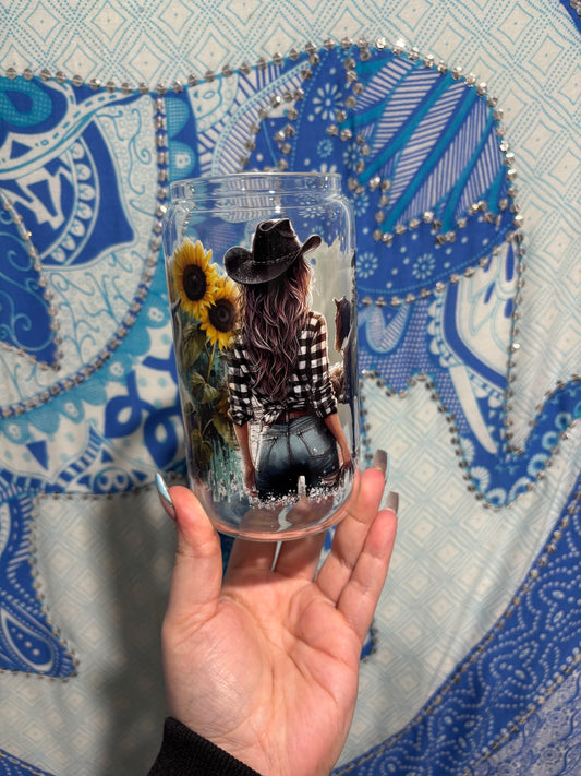 Cowgal Libby glass cup