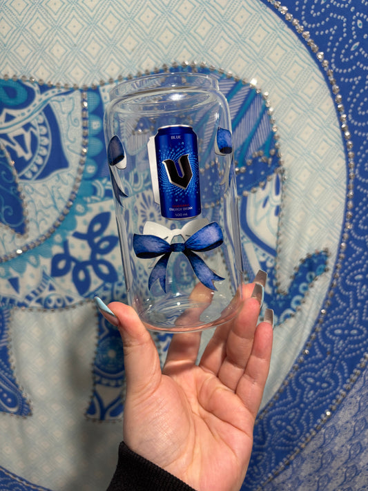 Blue v Libby glass cup