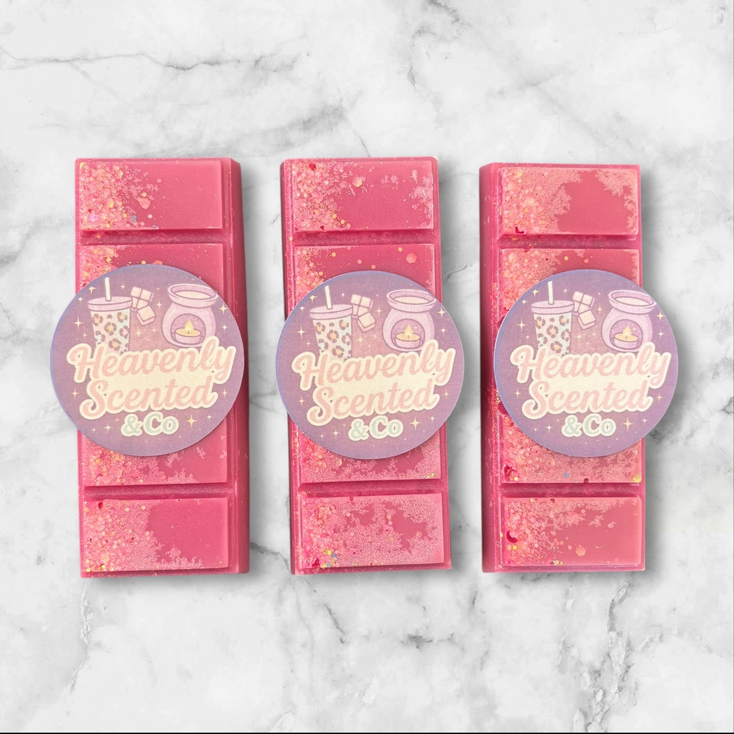 Pink gum snap bar wax melt