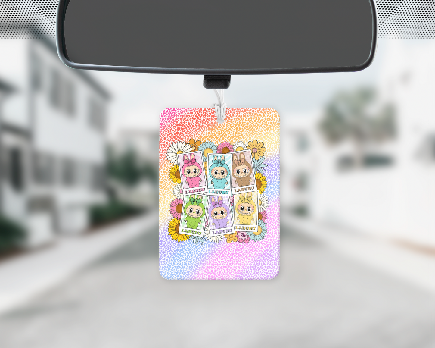 Floral labubu car freshie