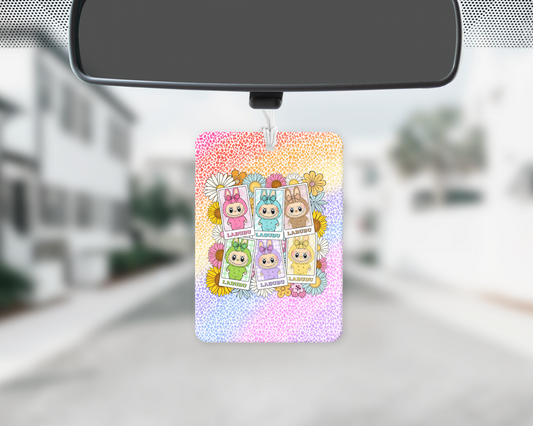 Floral labubu car freshie