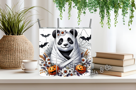 Haunting panda tumbler